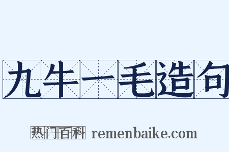 九牛一毛造句是什么意思的图片